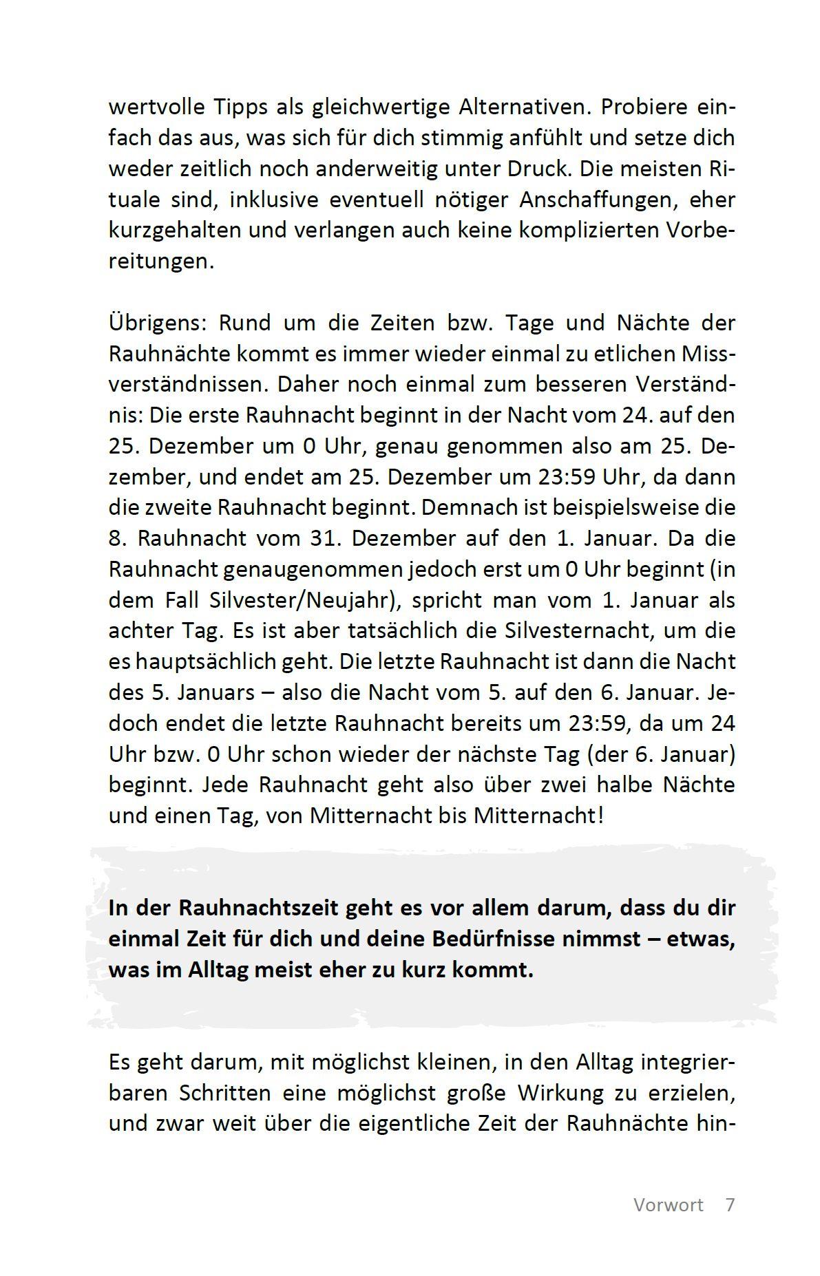 Beispielinhalt (Bild) Meine Reise durch die 12 Rauhnächte | 100 Rituale und Impulse | Ein Begleiter für mehr Achtsamkeit und Resilienz im neuen Jahr
