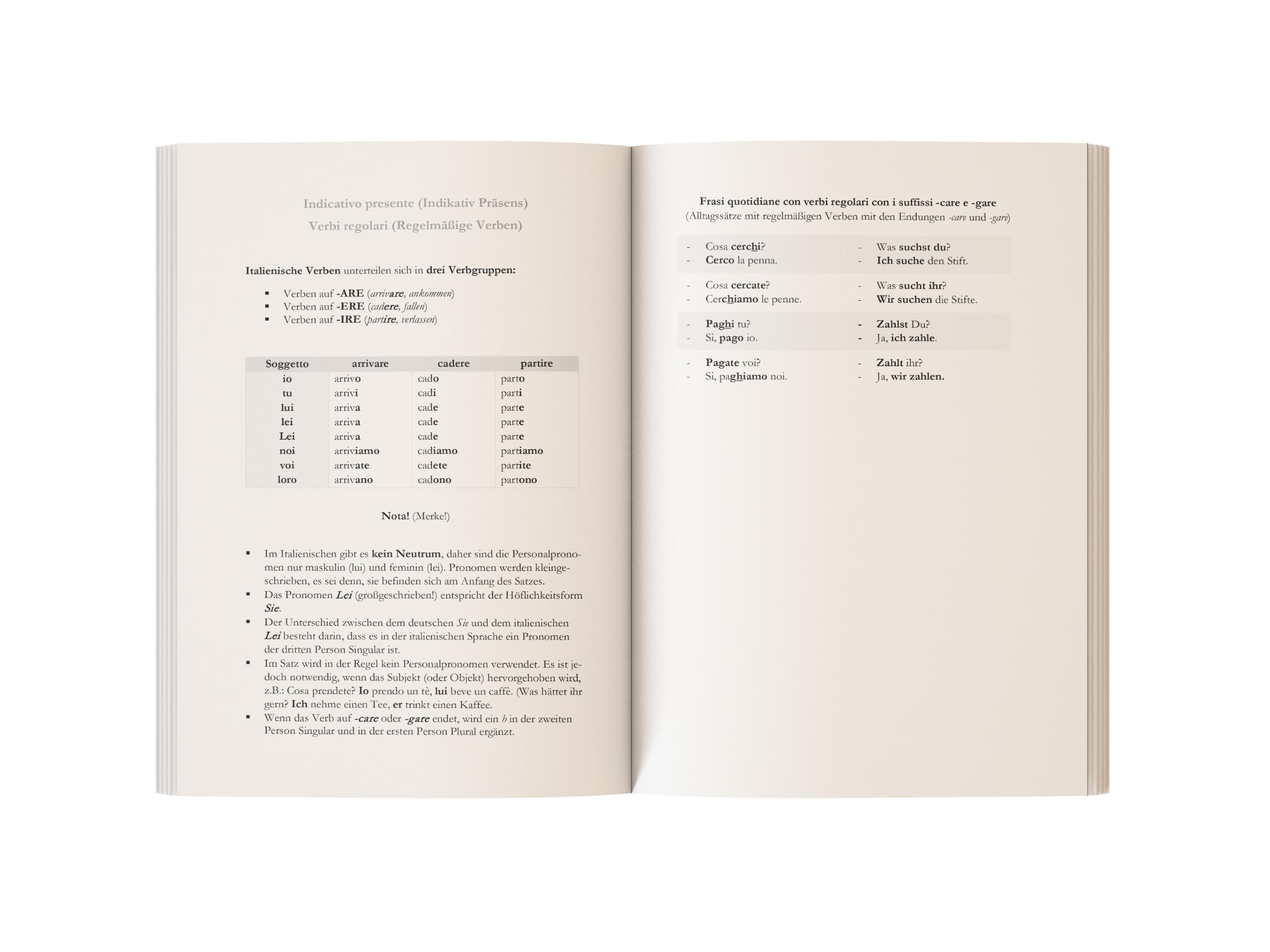 Beispielinhalt (Bild) Italienisch für den Alltag | Einfach und schnell den Wortschatz erweitern und Alltagsvokabeln lernen | Für Anfänger und Wiedereinsteiger (A1-A2) | 20 zweisprachige Dialoge | Italienische Kultur | Grammatik, Übungen und über 80 Audiodateien