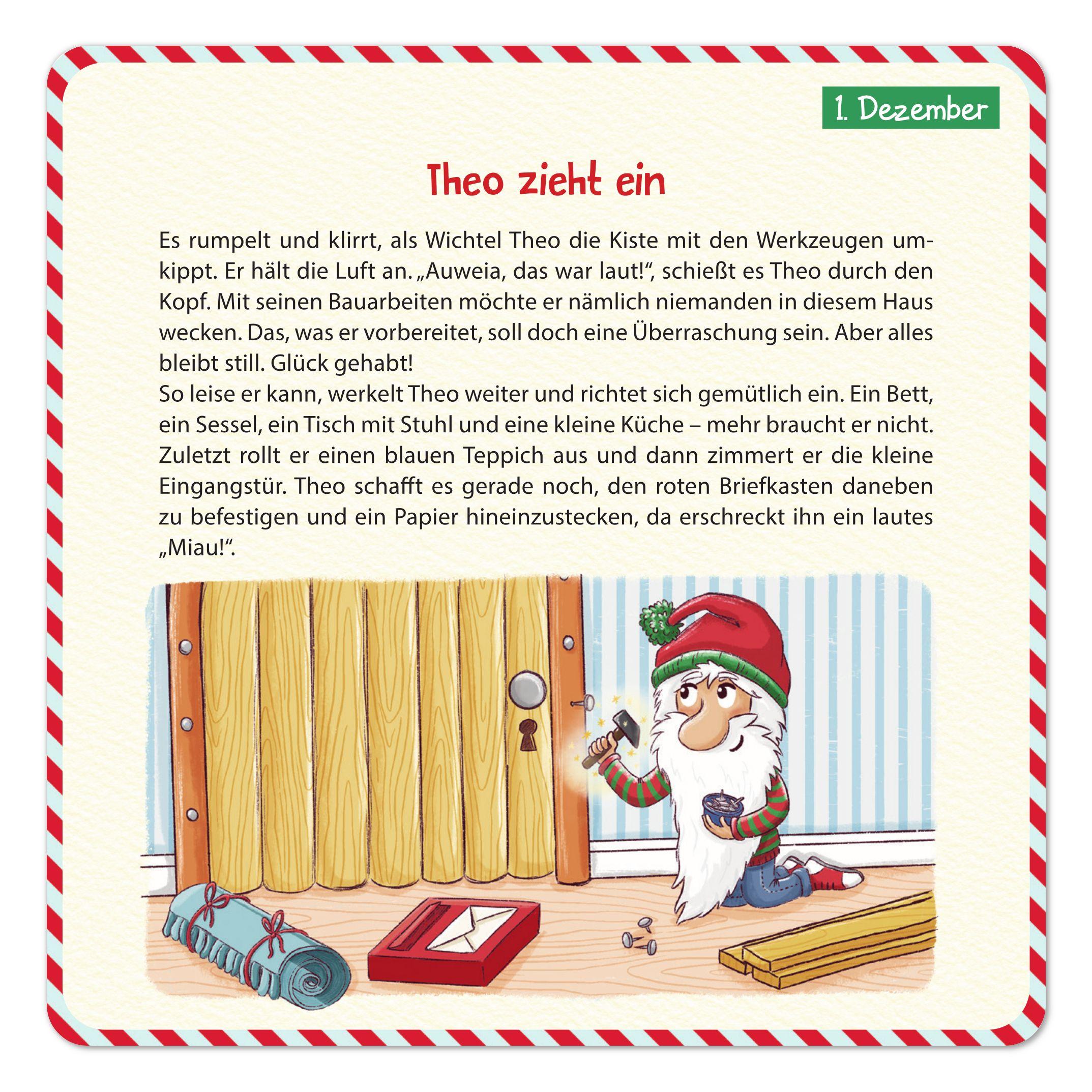 Beispielinhalt (Bild) Wichtel Theo zieht ein