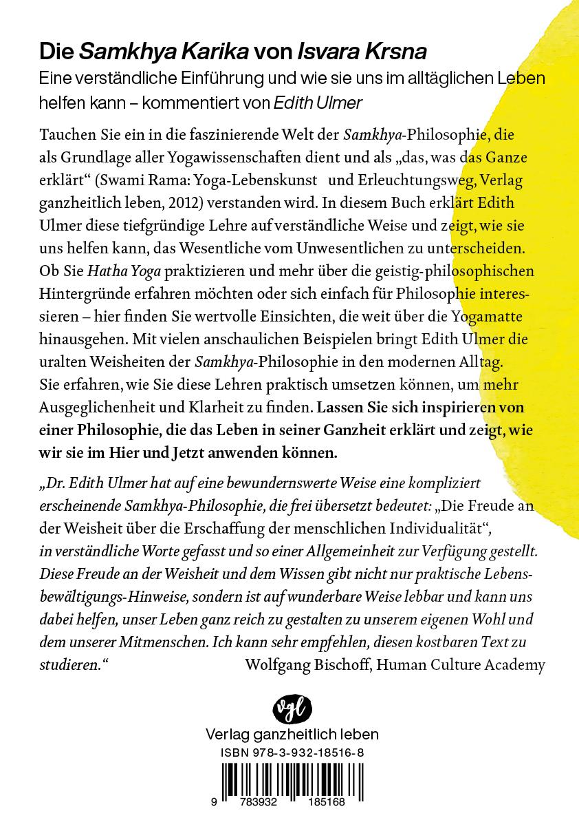 Rückseitencover Samkhya Karika