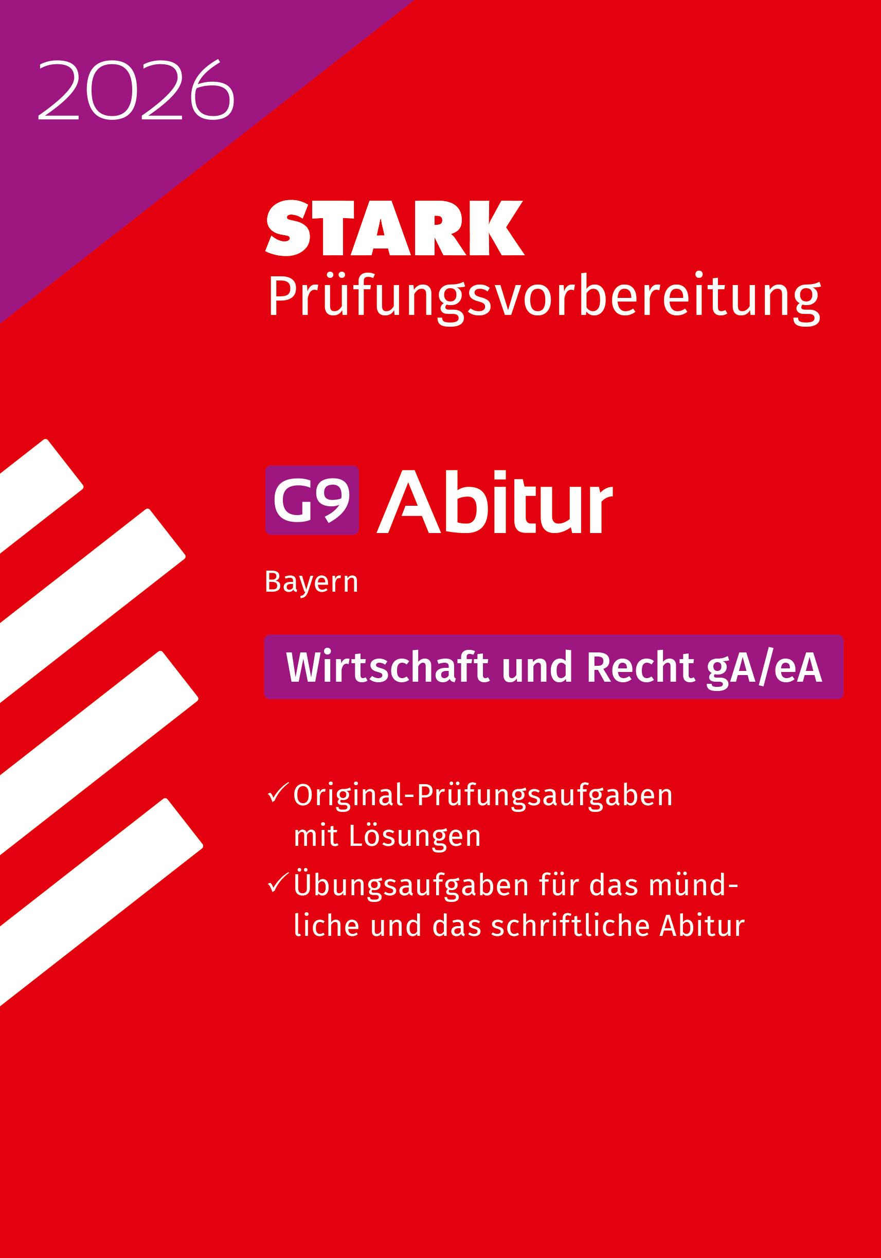 Vorderes Coverbild STARK Wirtschaft/Recht gA/eA - Abitur 2026 Bayern - Prüfungsvorbereitung