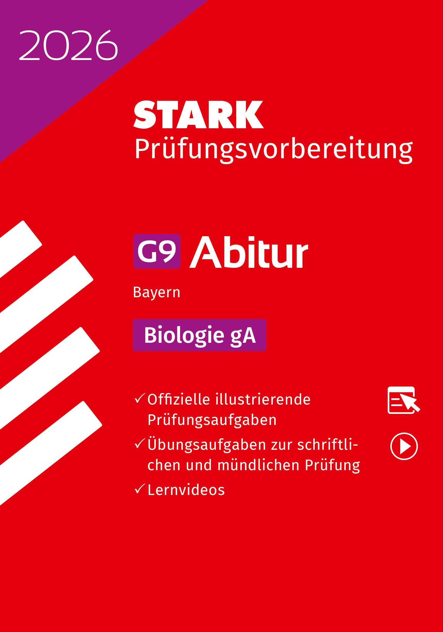 Vorderes Coverbild STARK Biologie gA - Abitur 2026 Bayern - Prüfungsvorbereitung
