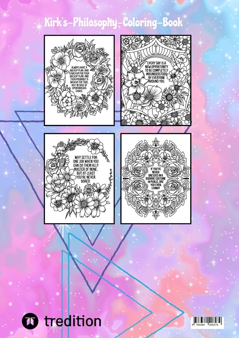 Rückseitencover Kirk's-Philosophy-Coloring-Book