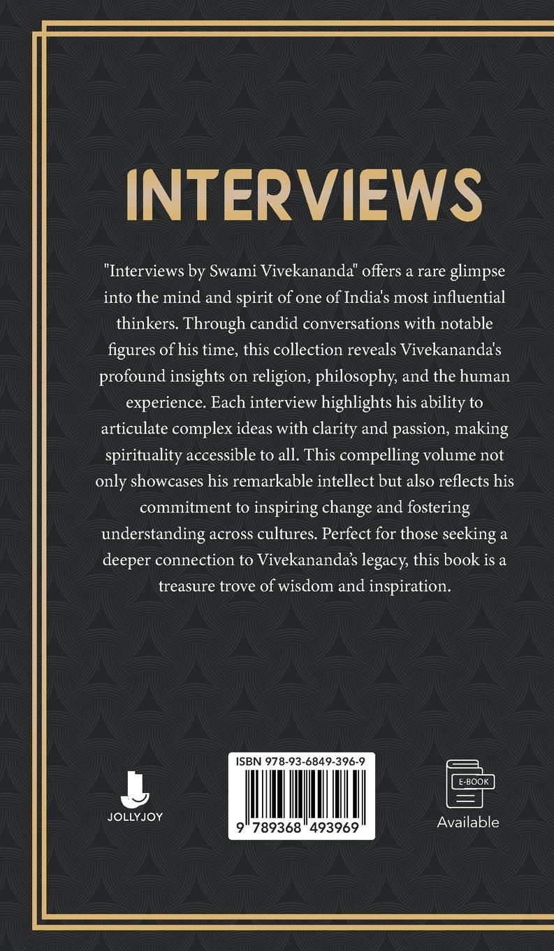 Rückseitencover Interviews of Swami Vivekananda