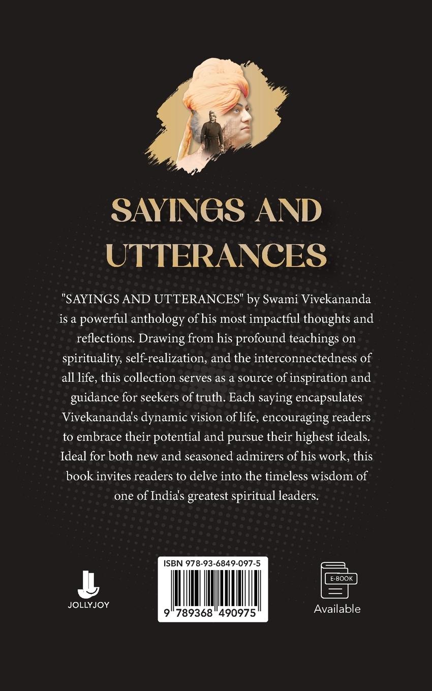 Rückseitencover Saying & Utterances of Swami Vivekananda