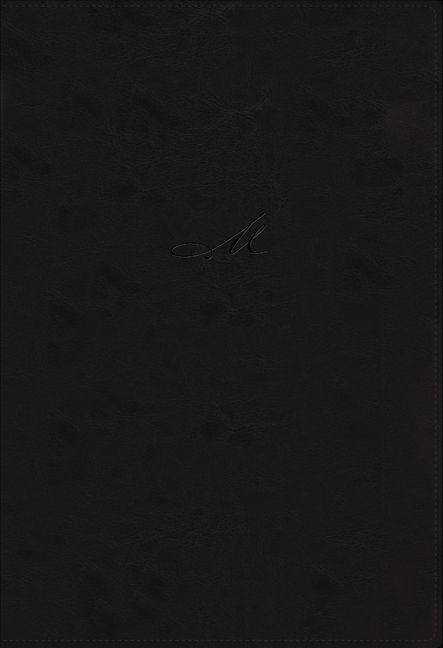 Vorderes Coverbild Nbla, Biblia de Estudio Macarthur, Leathersoft, Negro, Interior a DOS Colores, Comfort Print