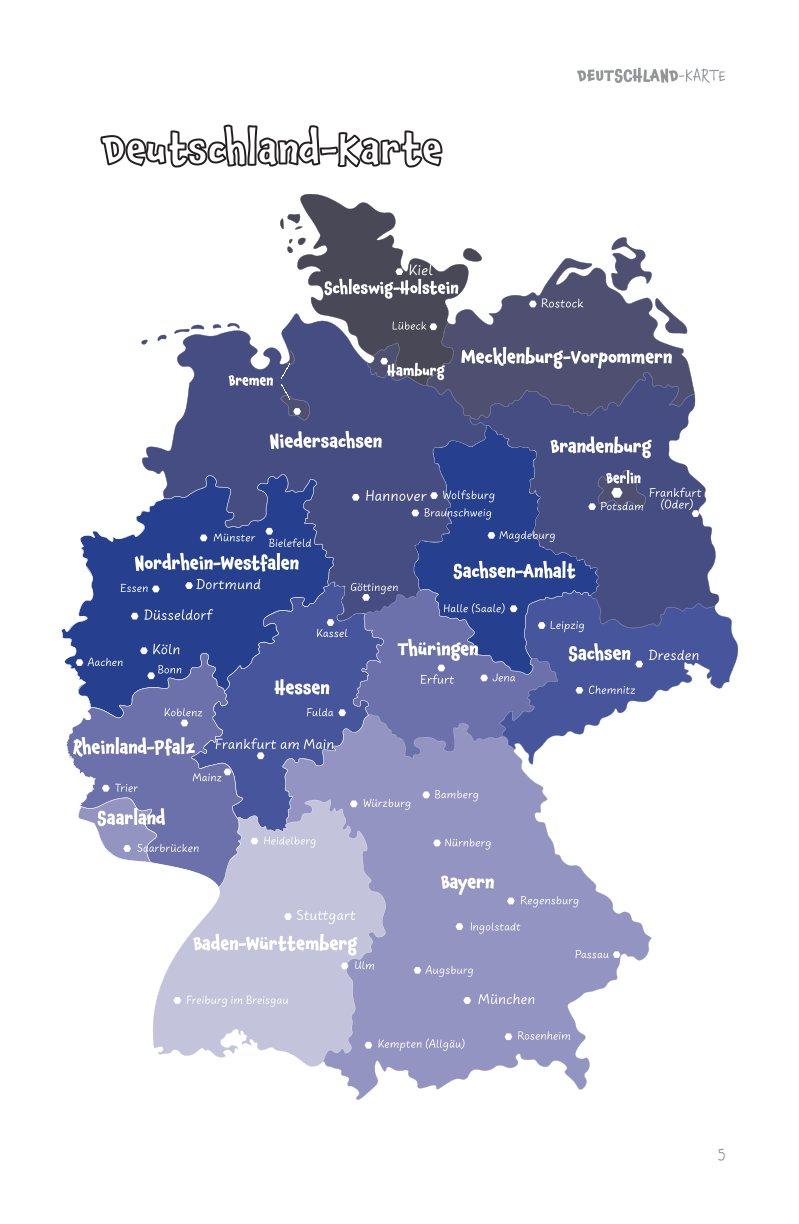 Beispielinhalt (Bild) Das große Autokennzeichen Mitmachbuch für Kinder