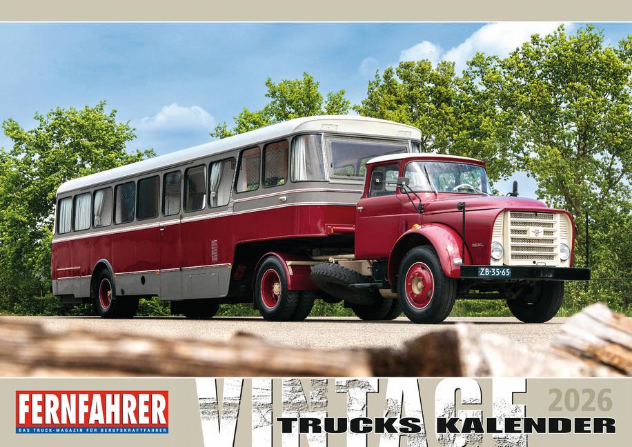 Vorderes Coverbild Vintage Trucks Kalender 2026