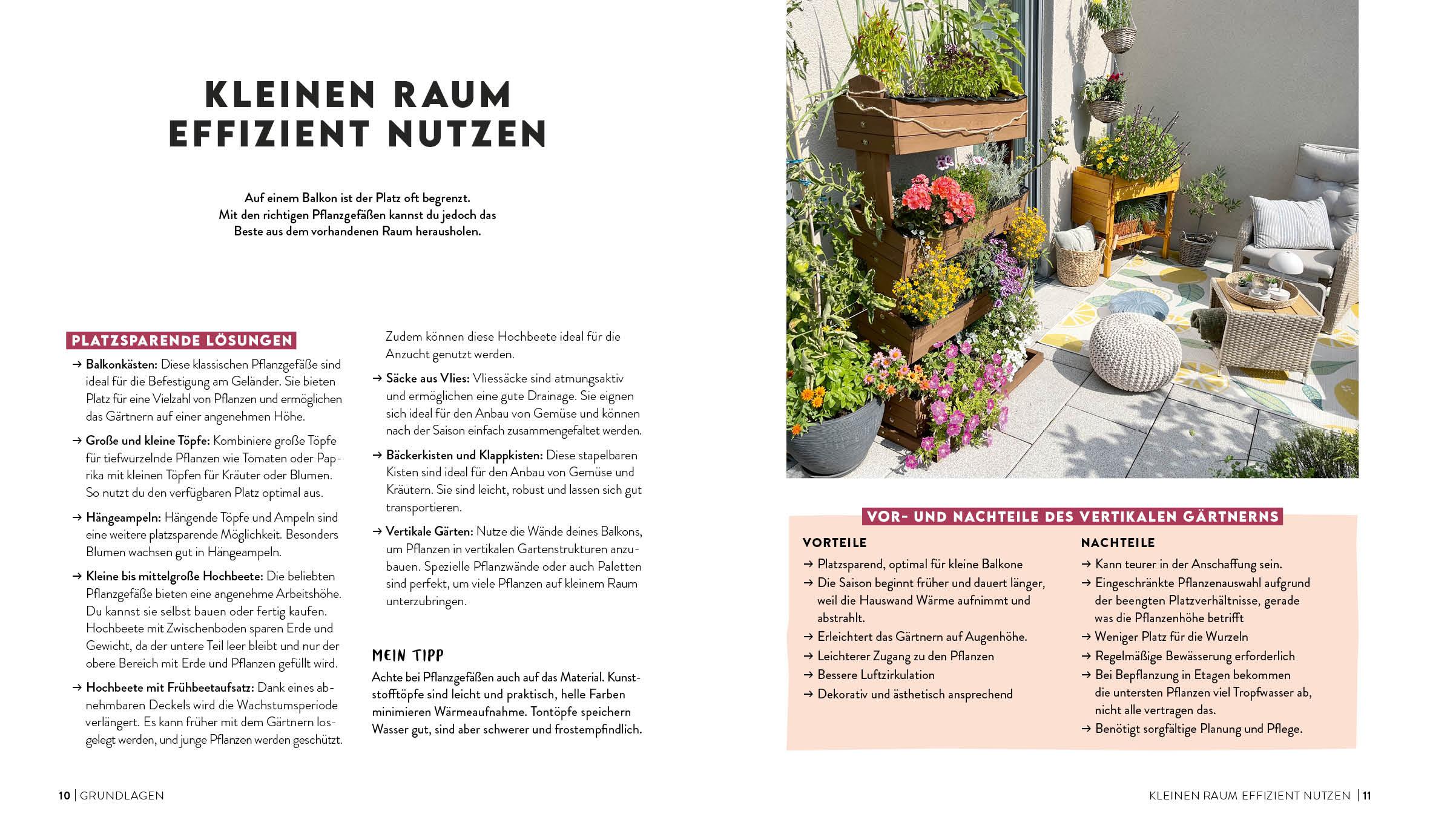 Beispielinhalt (Bild) Keine Zeit zu gärtnern - Balkonglück mit wenig Aufwand