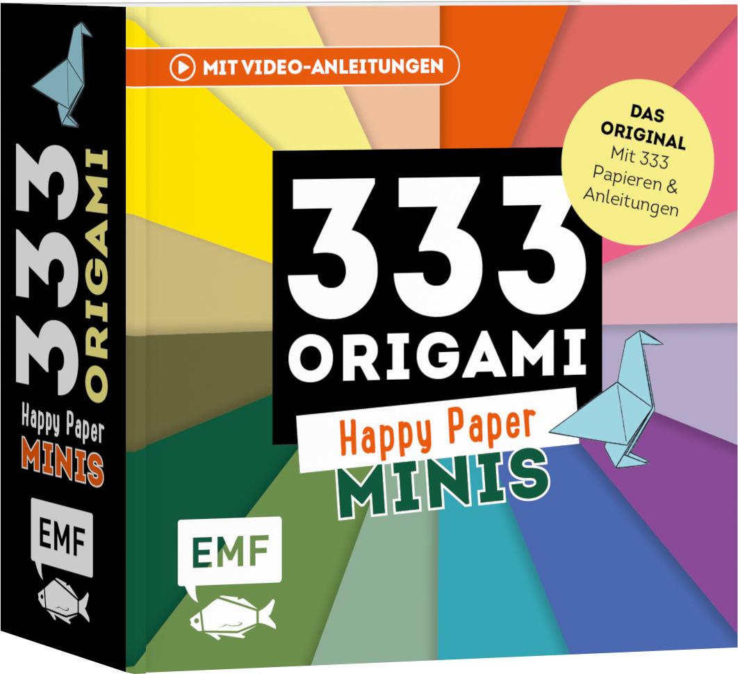 Vorderes Coverbild 333 Origami Minis - Happy Paper - Dein dekorativer Wendeblock zum kreativen Falten & Notieren