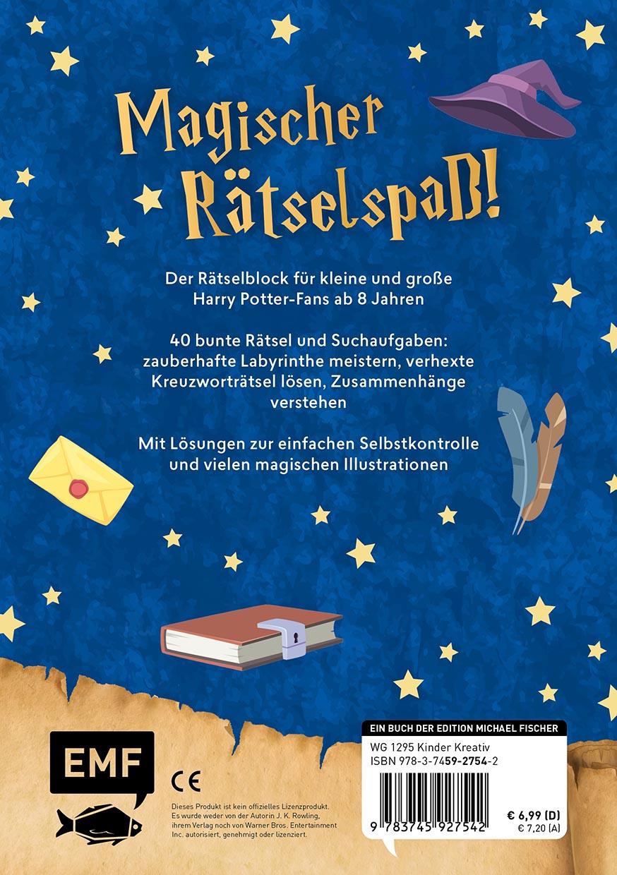 Rückseitencover Mein zauberhafter Rätselblock für Harry Potter-Fans - Finde die Eule!