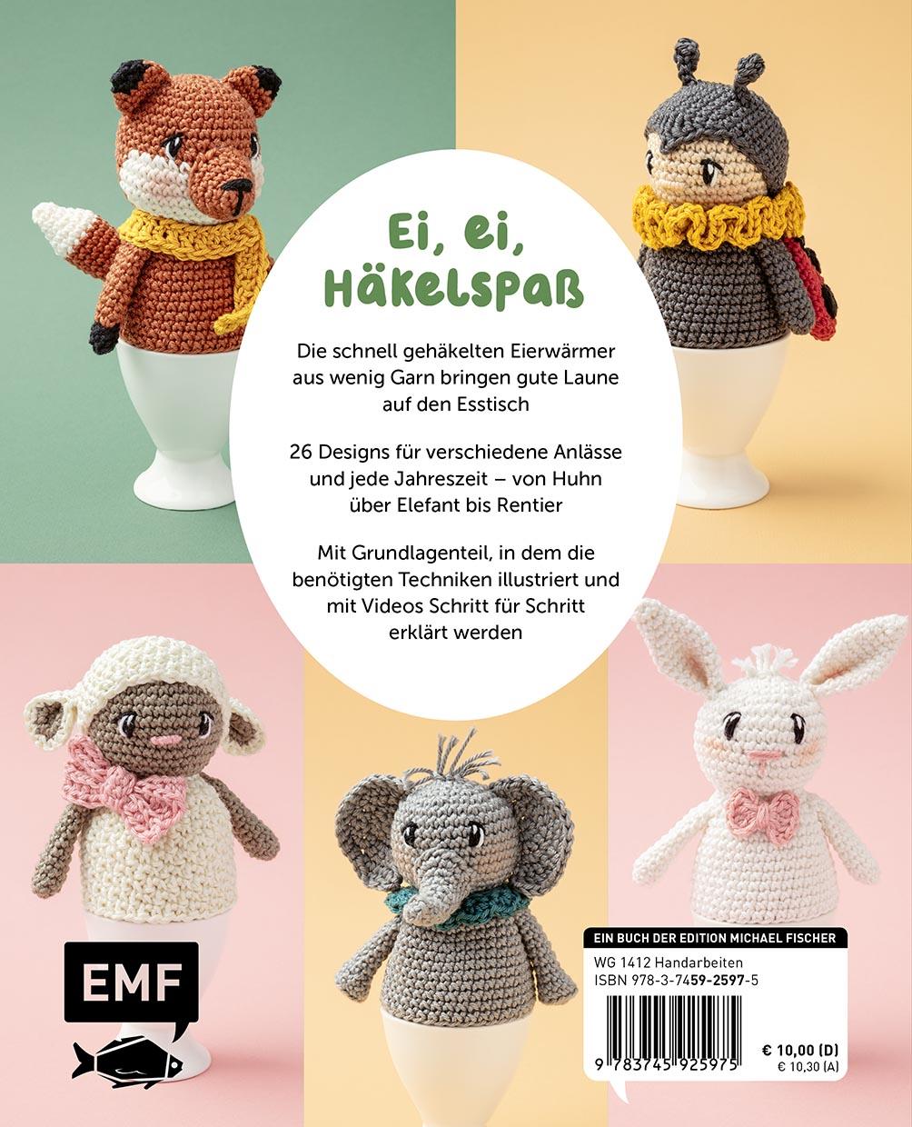 Rückseitencover Eggtastic häkeln - Niedliche Eierwärmer