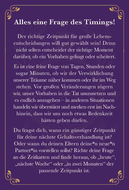 Beispielinhalt (Bild) Kartenbox: Perfect Timing - Zeitkarten