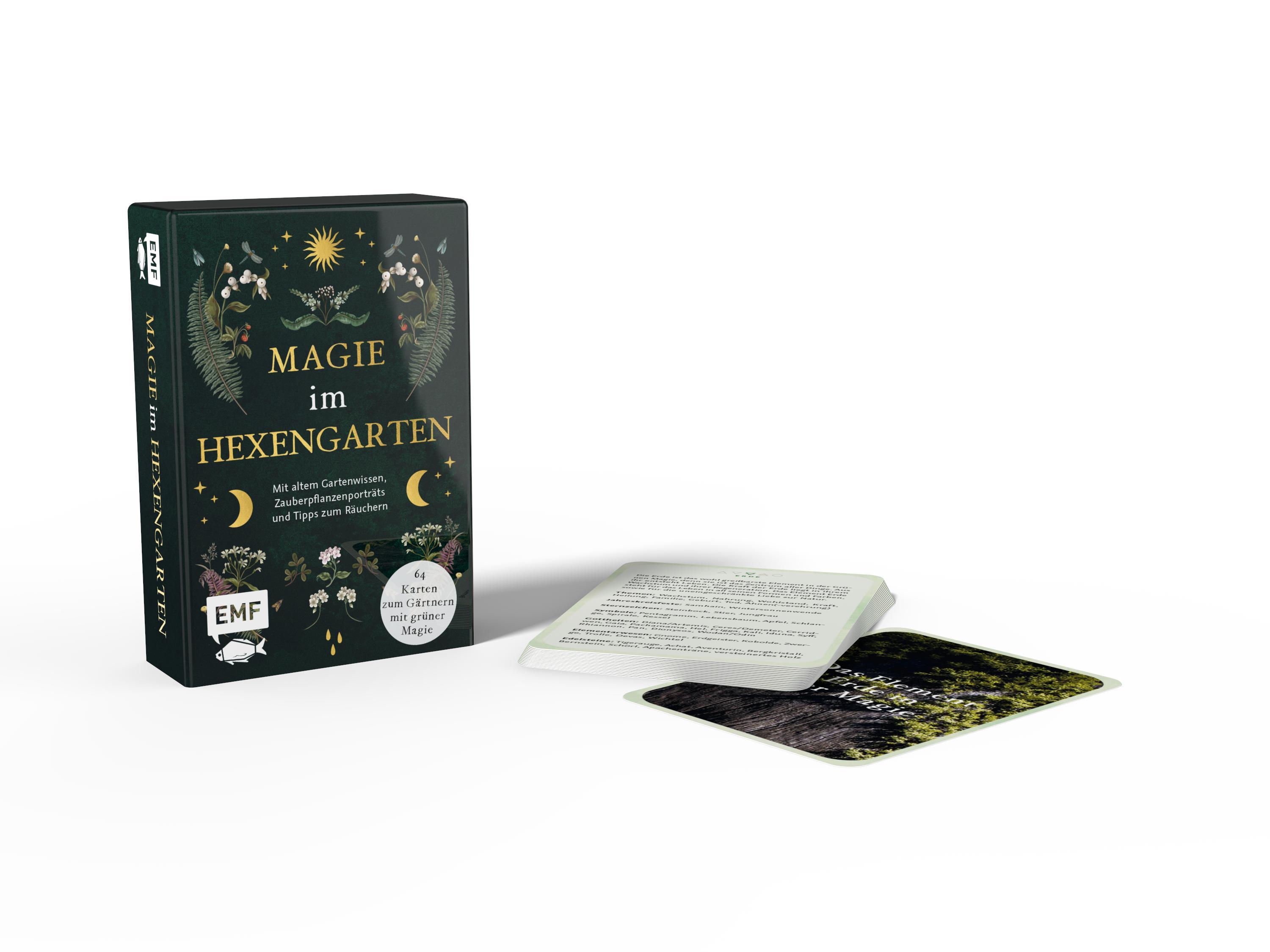 Beispielinhalt (Bild) Kartenset: Magie im Hexengarten - 64 Karten zum Gärtnern mit grüner Magie