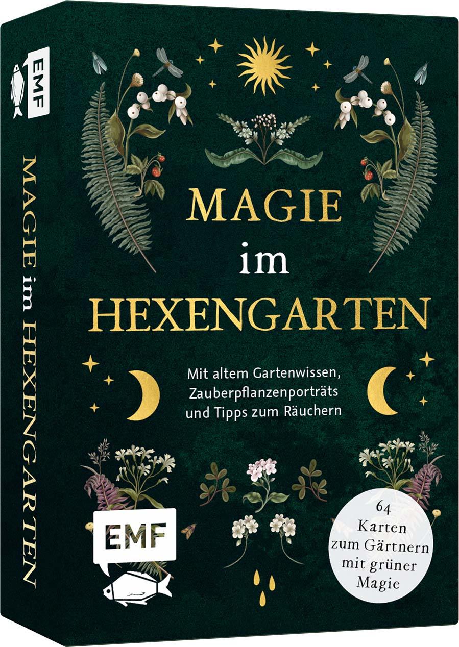 Vorderes Coverbild Kartenset: Magie im Hexengarten - 64 Karten zum Gärtnern mit grüner Magie