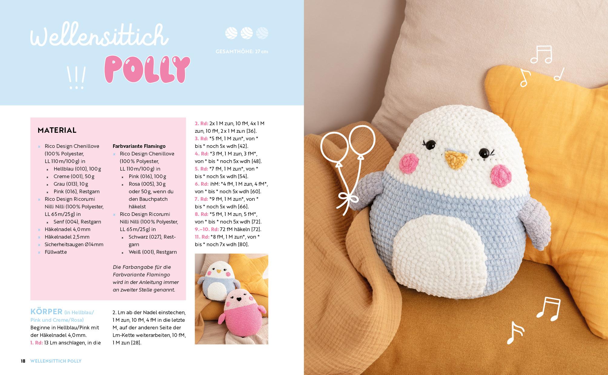 Beispielinhalt (Bild) Happy Squishys häkeln - Niedliche Plüschtiere für Squishmallow-Fans