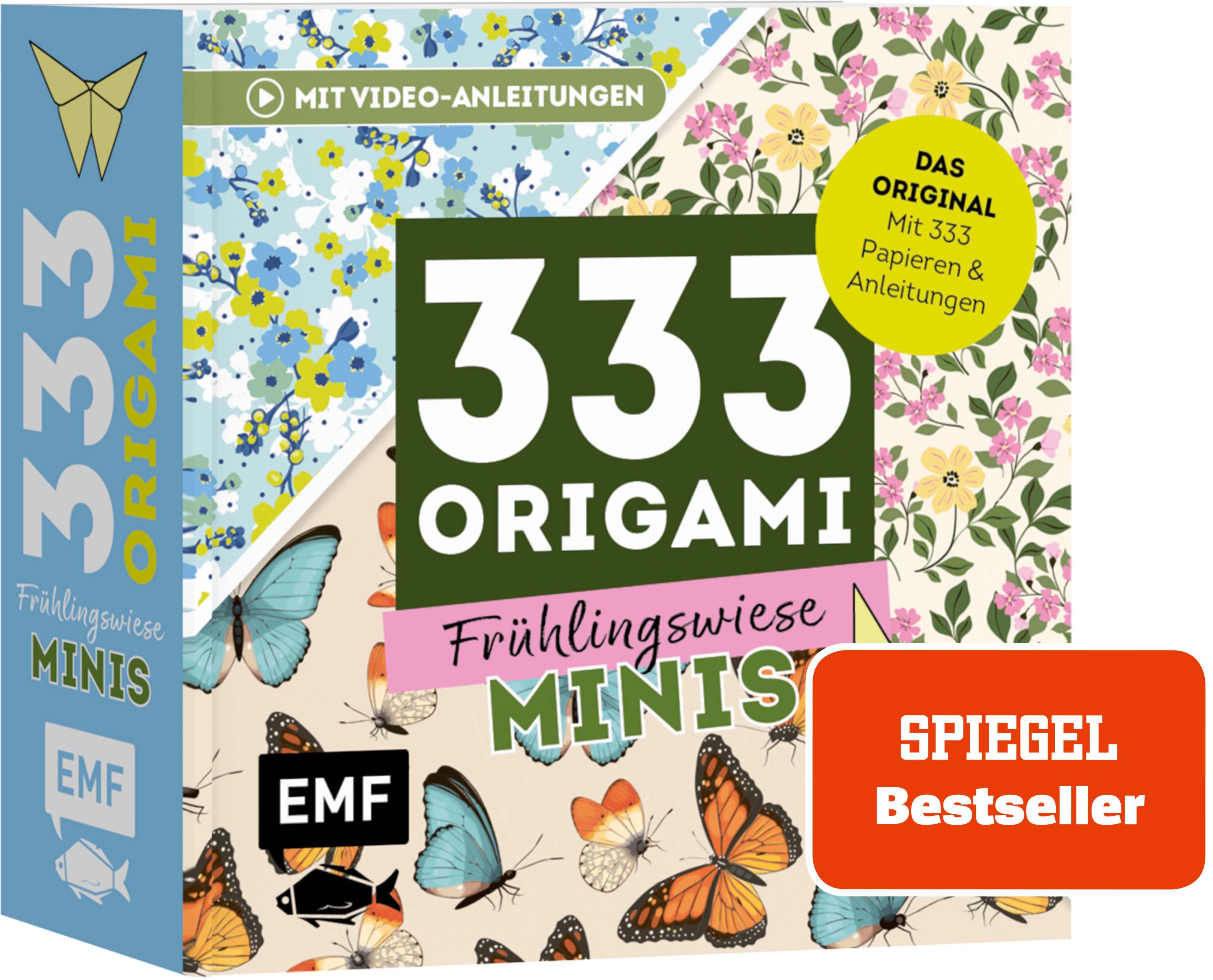 Vorderes Coverbild 333 Origami Minis - Frühlingswiese - Dein dekorativer Wendeblock zum kreativen Falten & Notieren