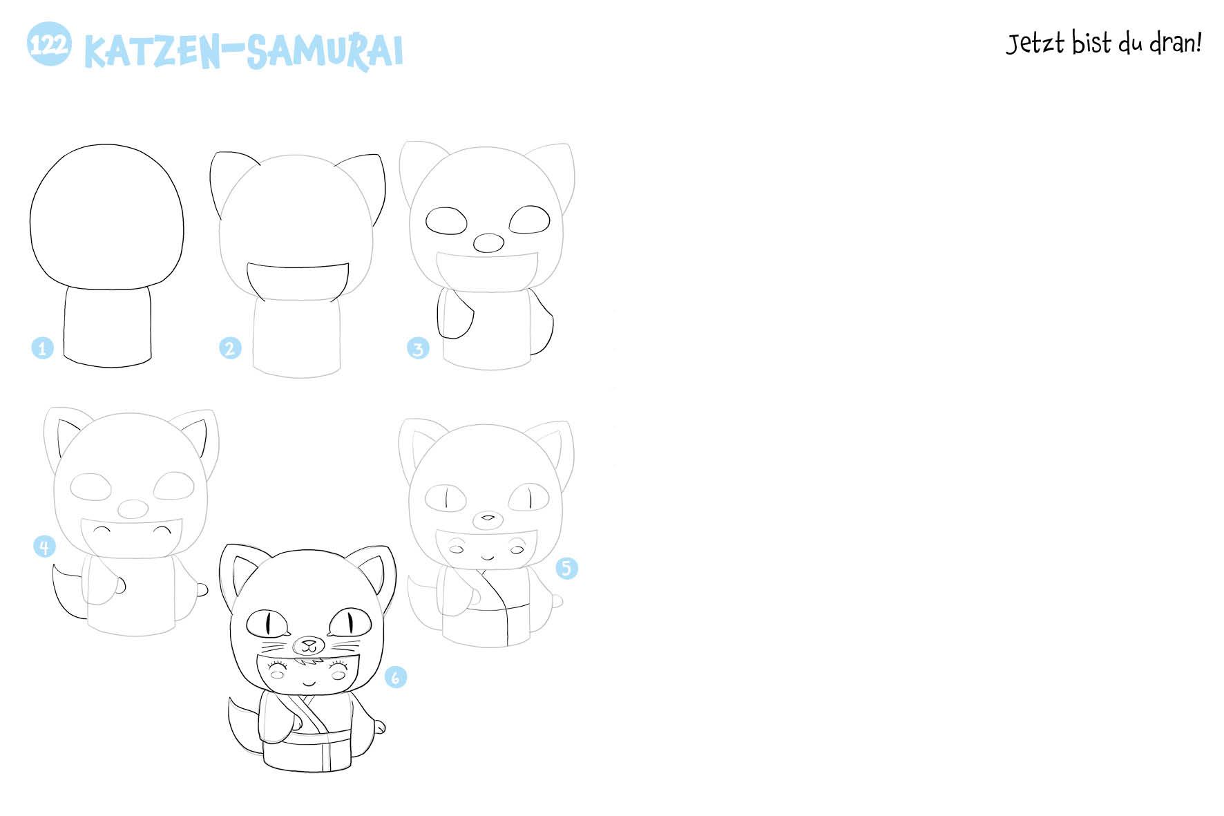 Beispielinhalt (Bild) 300 Motive zeichnen - Kawaii