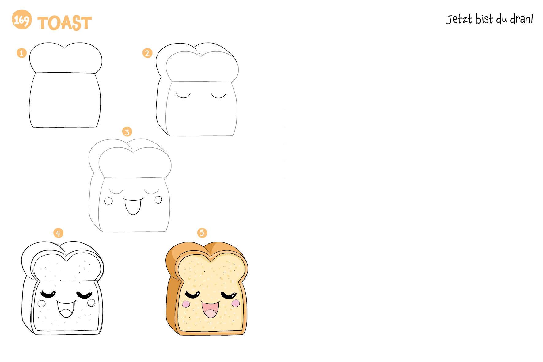 Beispielinhalt (Bild) 300 Motive zeichnen - Kawaii