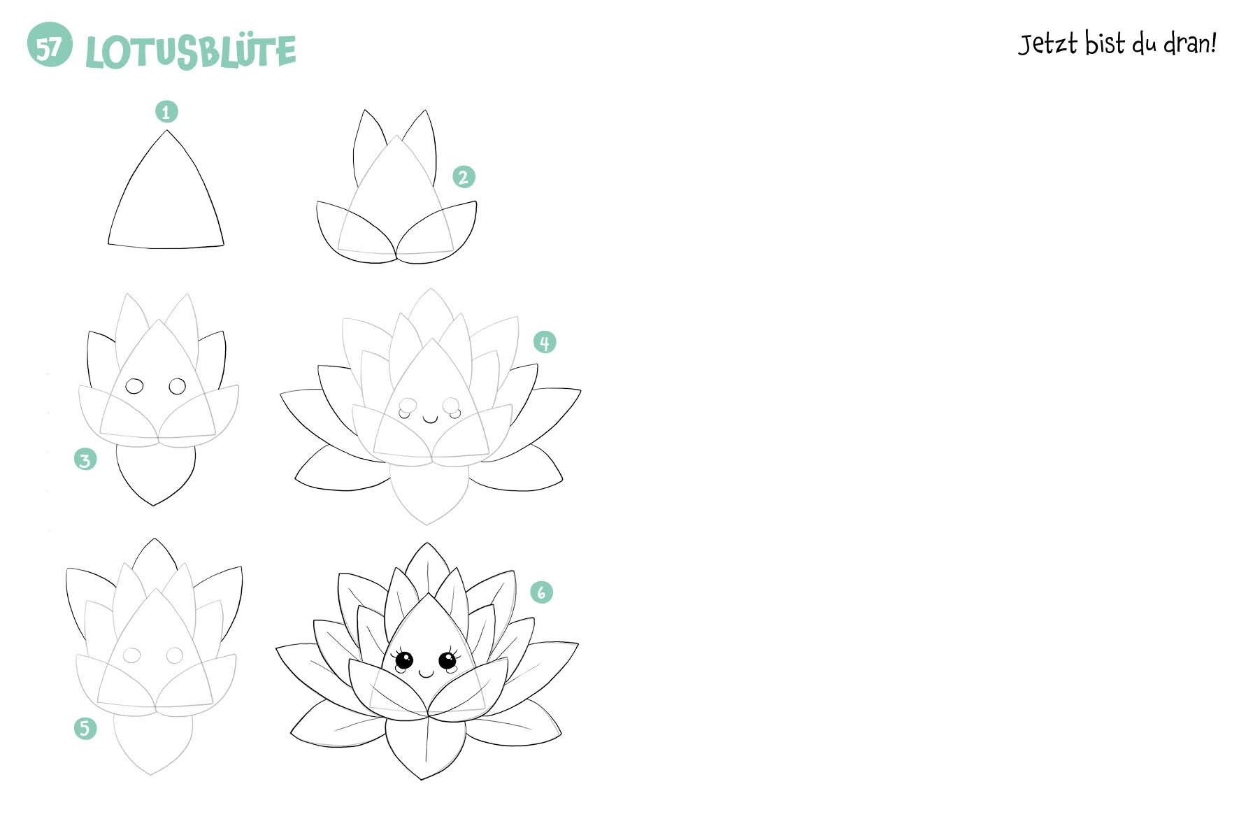 Beispielinhalt (Bild) 300 Motive zeichnen - Kawaii