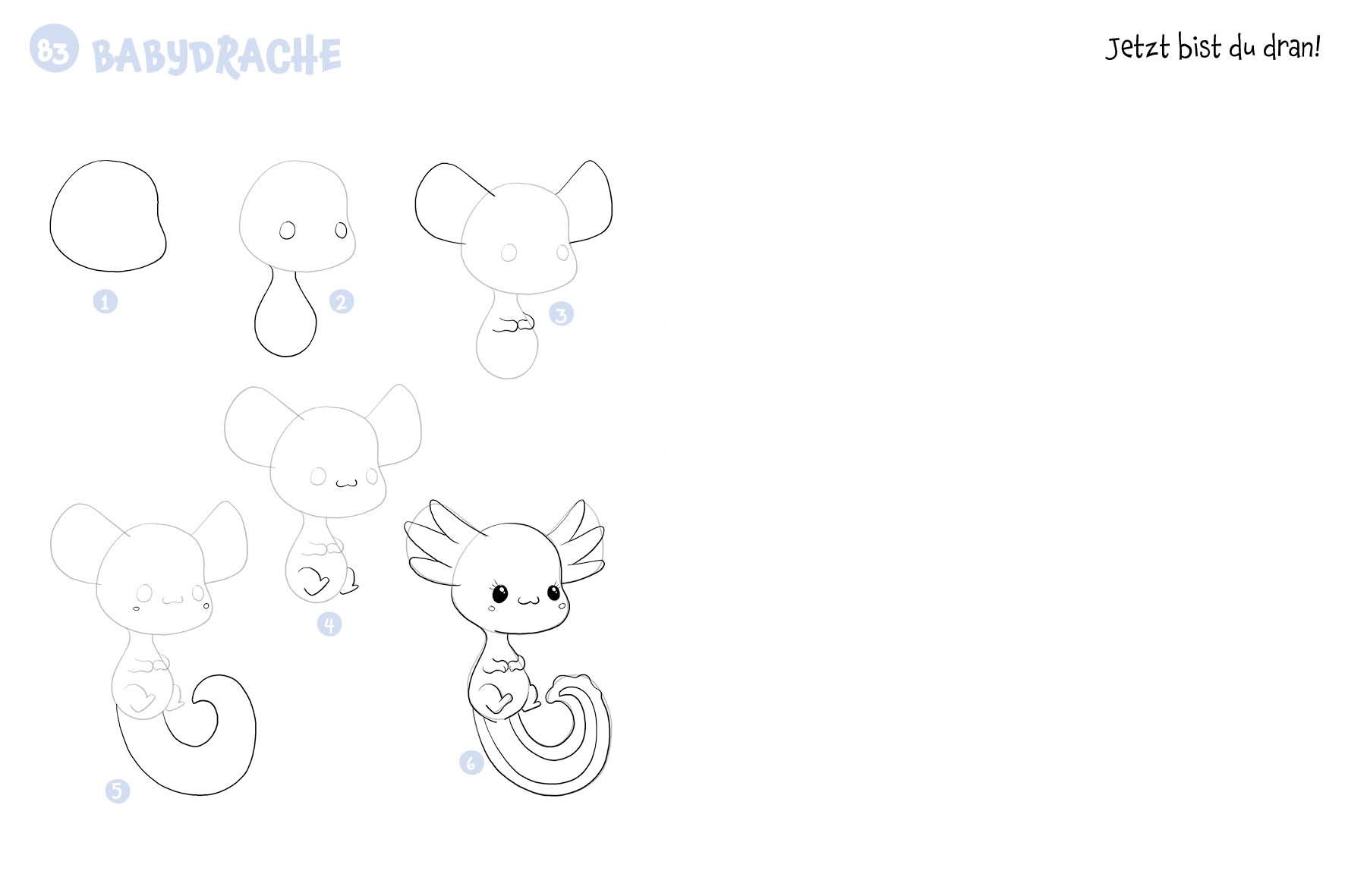 Beispielinhalt (Bild) 300 Motive zeichnen - Kawaii