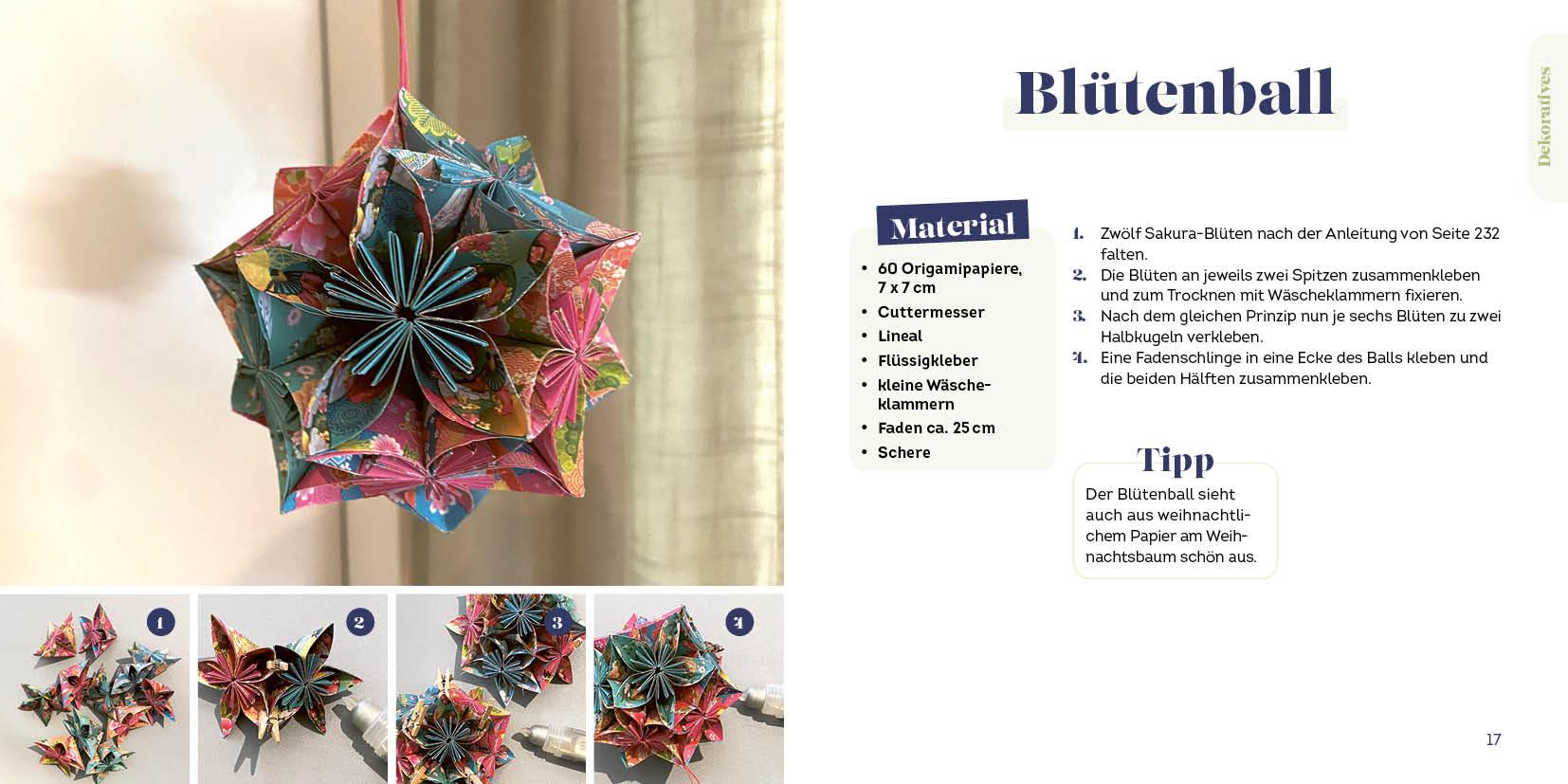 Beispielinhalt (Bild) 333 Origami | Das Bastelbuch