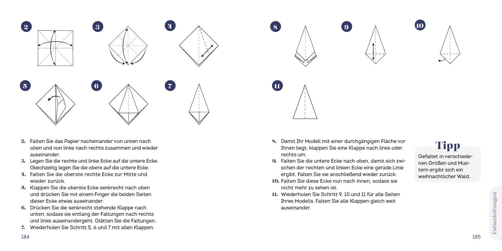 Beispielinhalt (Bild) 333 Origami | Das Bastelbuch