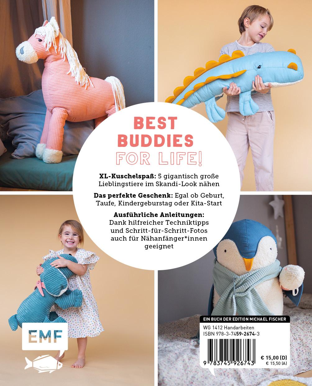 Rückseitencover Kuschelgiganten nähen: Coole BigFriends im Skandi-Look