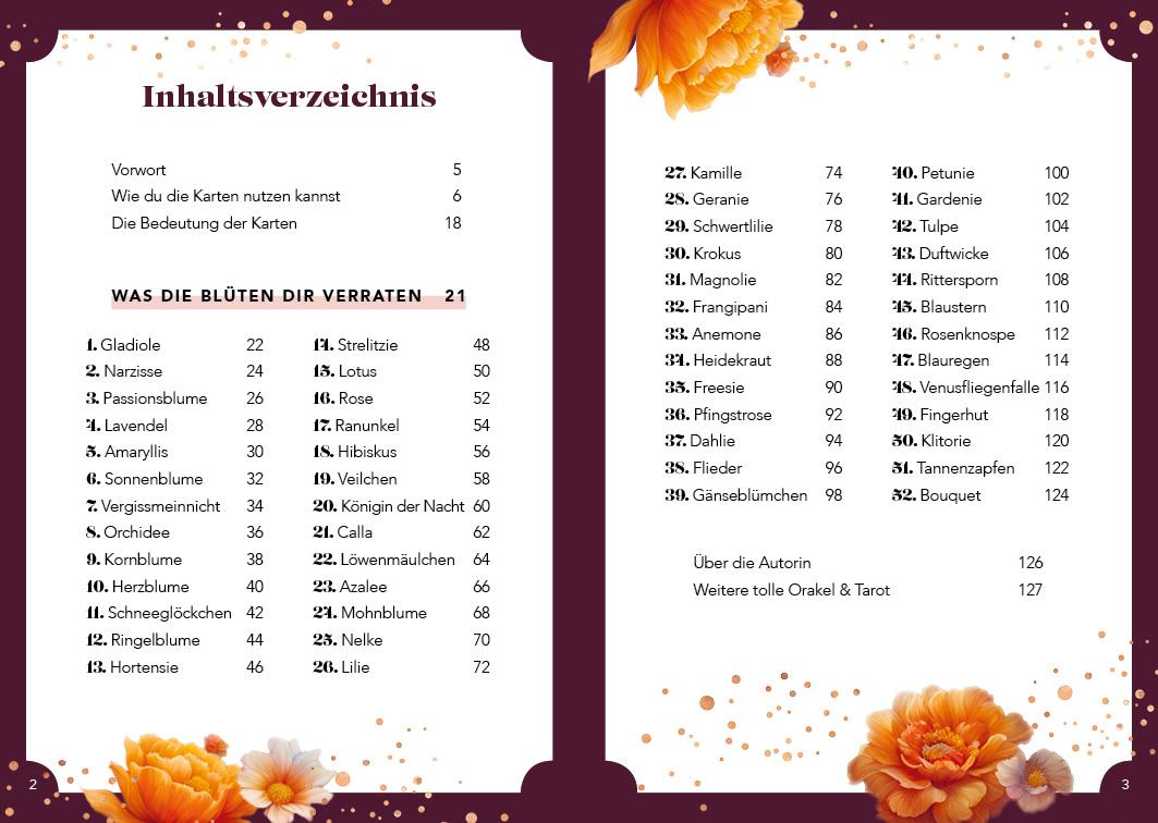 Beispielinhalt (Bild) Orakel-Kartenset: Blütenorakel | Nutze die faszinierende Energie der Blumen und spüre die Kraft der Natur
