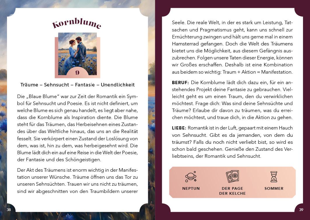 Beispielinhalt (Bild) Orakel-Kartenset: Blütenorakel | Nutze die faszinierende Energie der Blumen und spüre die Kraft der Natur