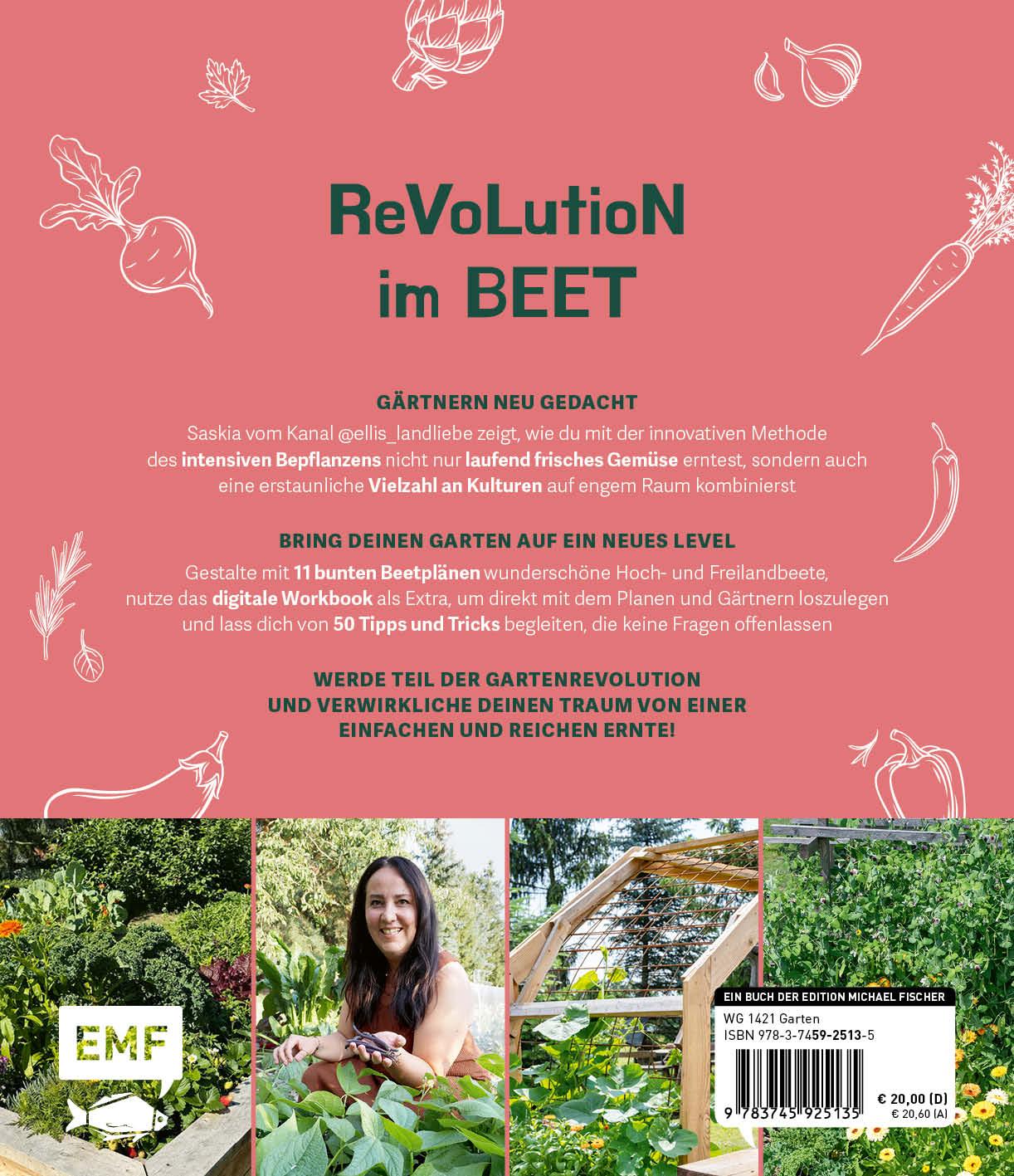 Rückseitencover Bunte Beete - Einfach gärtnern mit intensiver Bepflanzung in Hochbeet und Freiland