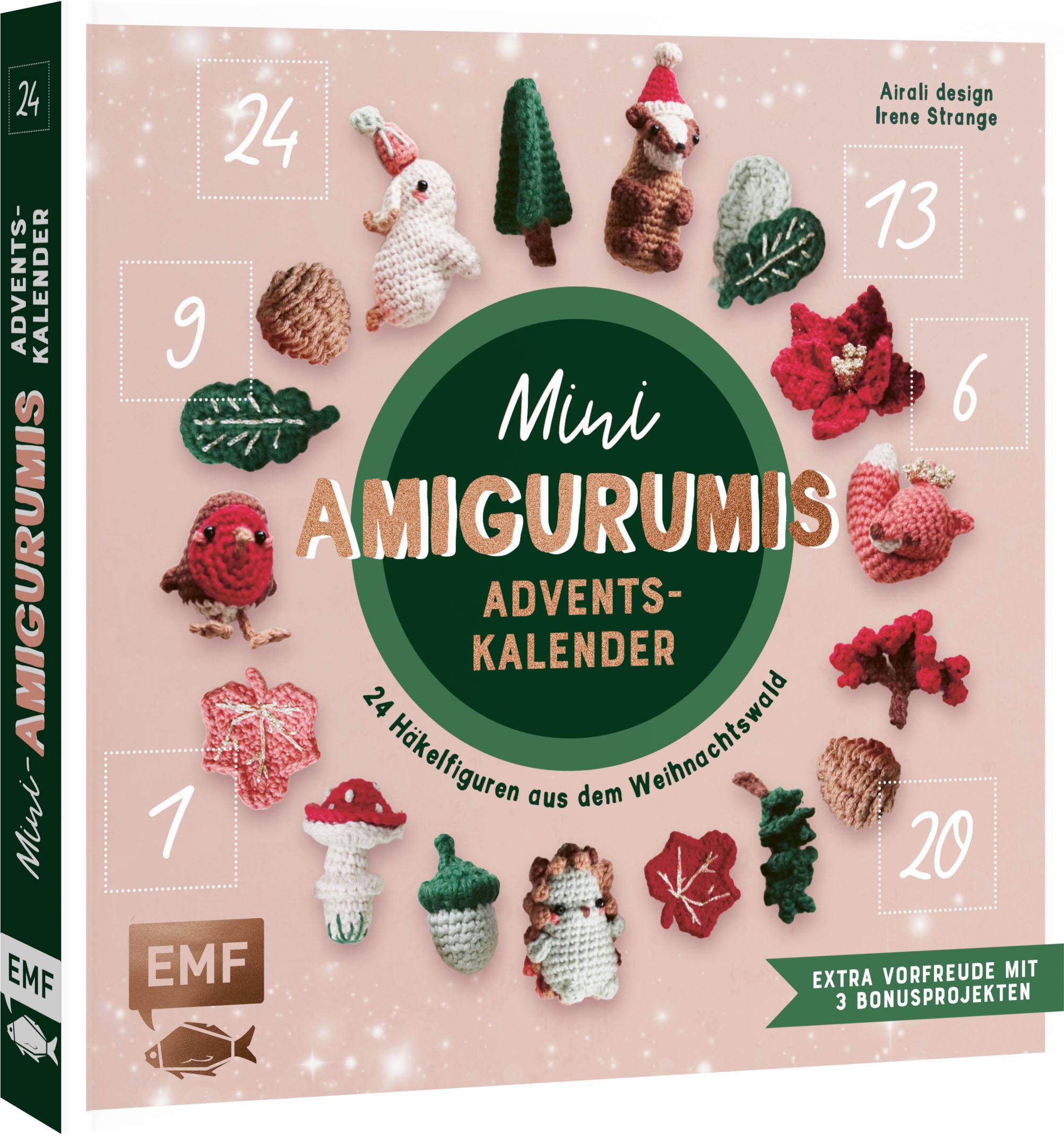 Vorderes Coverbild Mini-Amigurumis Adventskalender - Weihnachten im Wald