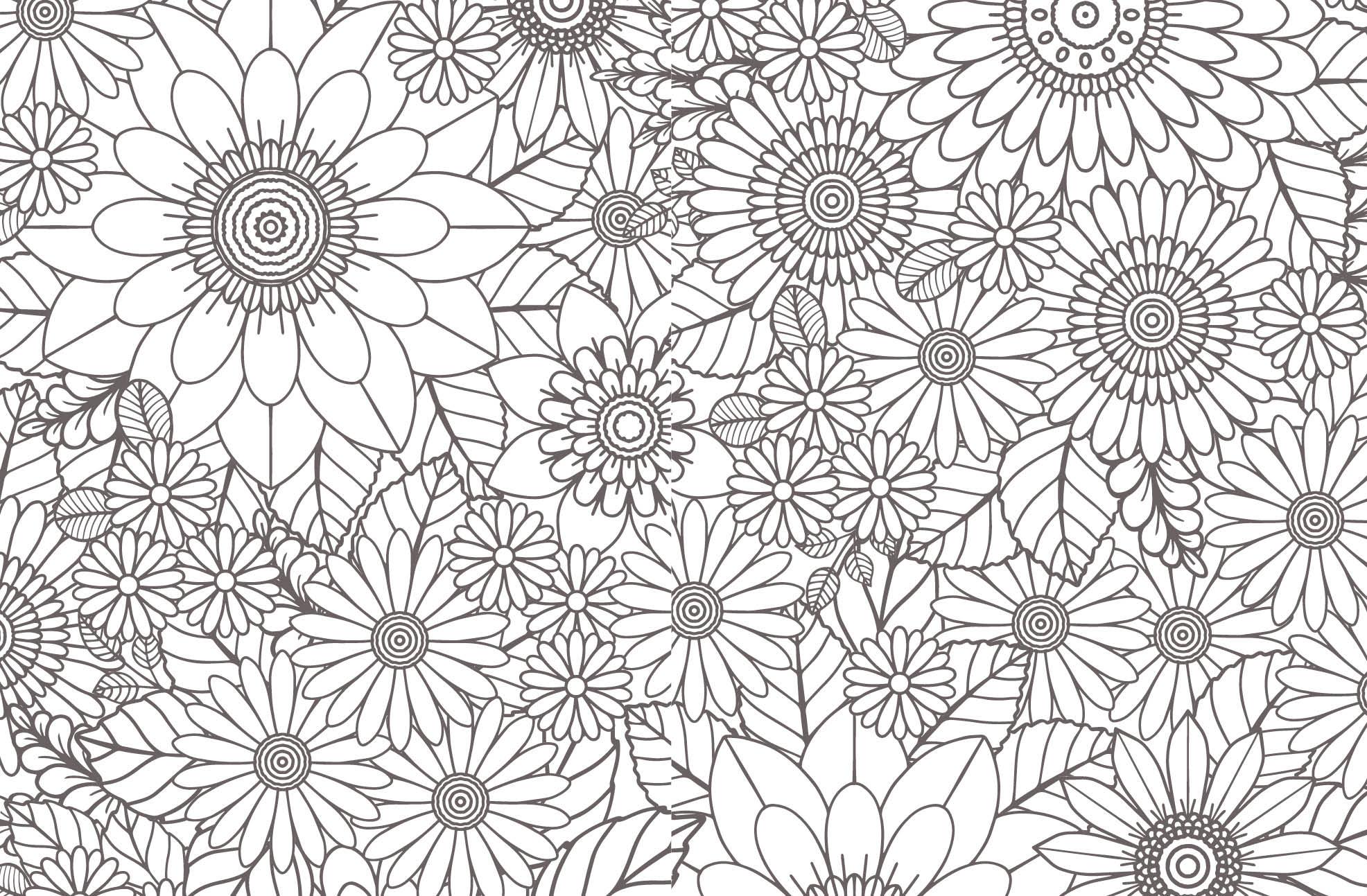 Beispielinhalt (Bild) Colorful Mandala - Blüten und Schmetterlinge