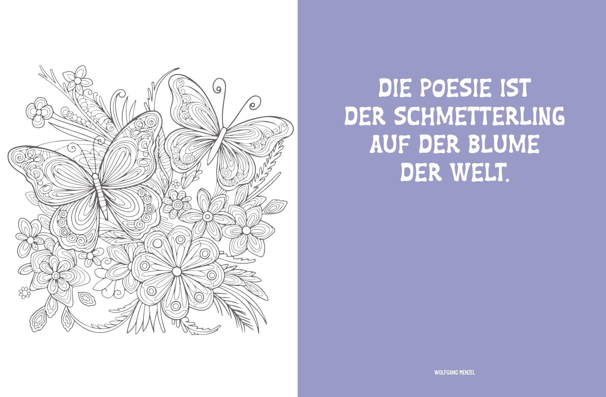 Beispielinhalt (Bild) Colorful Mandala - Blüten und Schmetterlinge