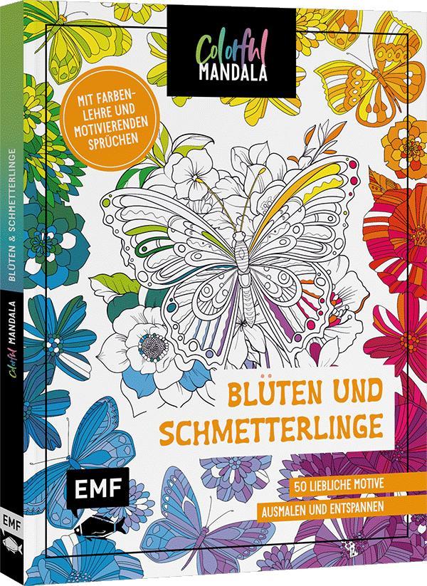 Vorderes Coverbild Colorful Mandala - Blüten und Schmetterlinge