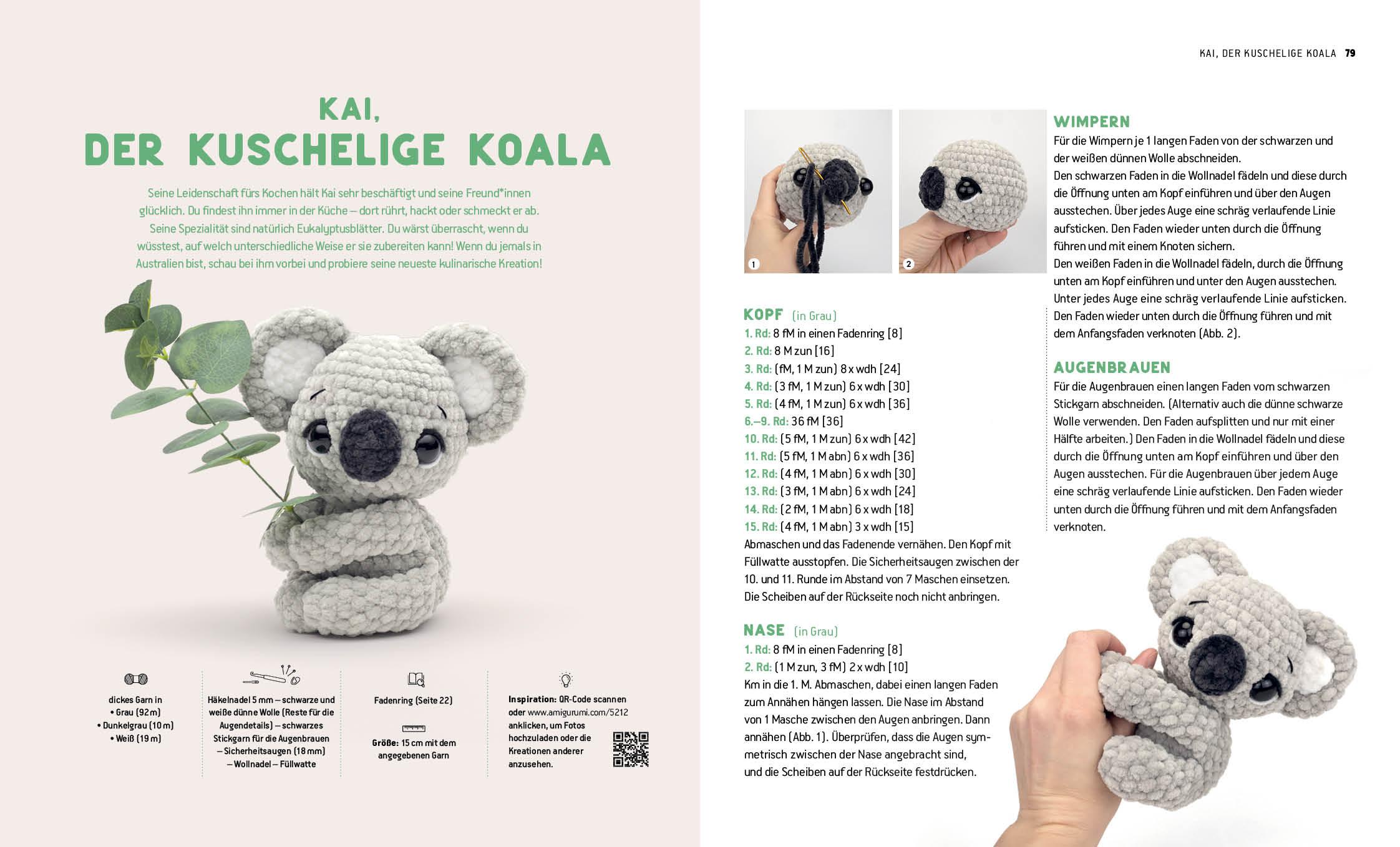 Beispielinhalt (Bild) Flauschige Amigurumi-Häkelschule