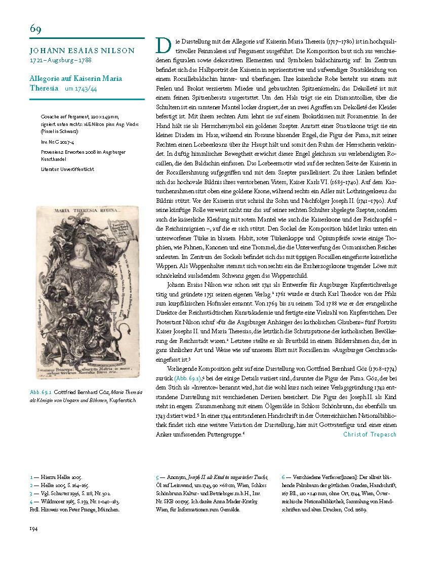 Beispielinhalt (Bild) Die Grafische Sammlung im Schaezlerpalais