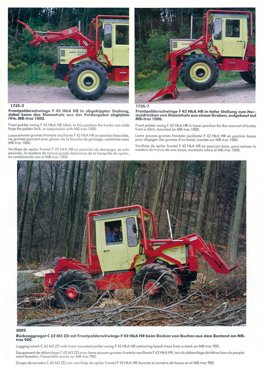 Beispielinhalt (Bild) MB-trac Forstprospekte