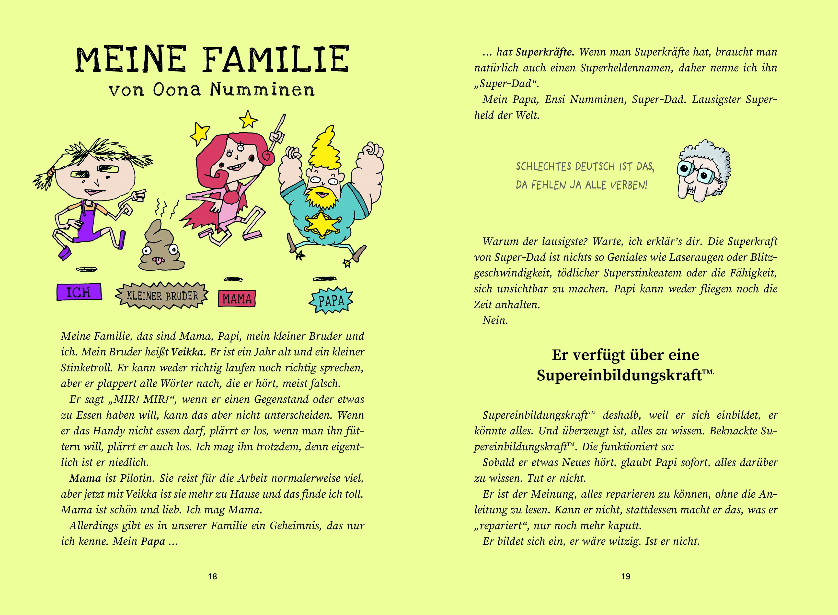 Beispielinhalt (Bild) Super-Dad und die explodierende Kacke