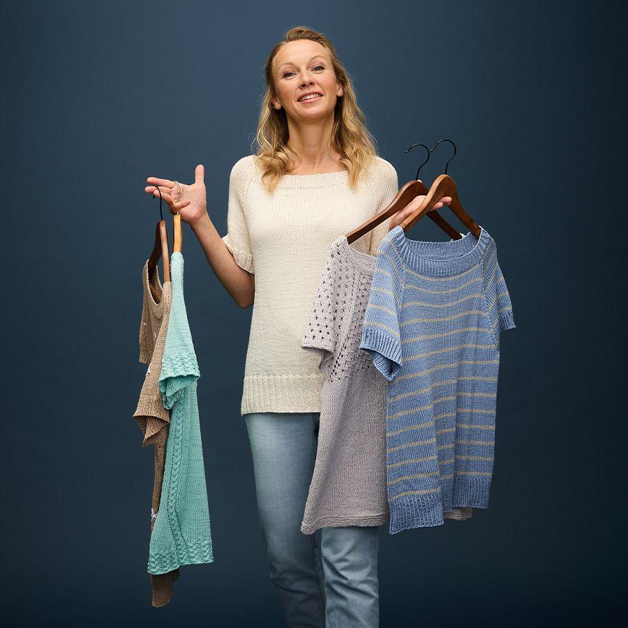 Beispielinhalt (Bild) Aus 1 mach viele. Raglan-Shirts stricken