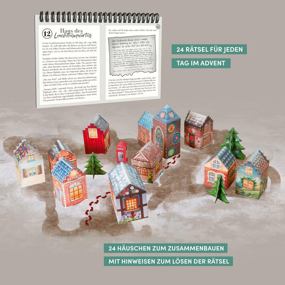 Beispielinhalt (Bild) Krimi im Cottage - Das Rätsel-Weihnachtsdorf - Adventskalender
