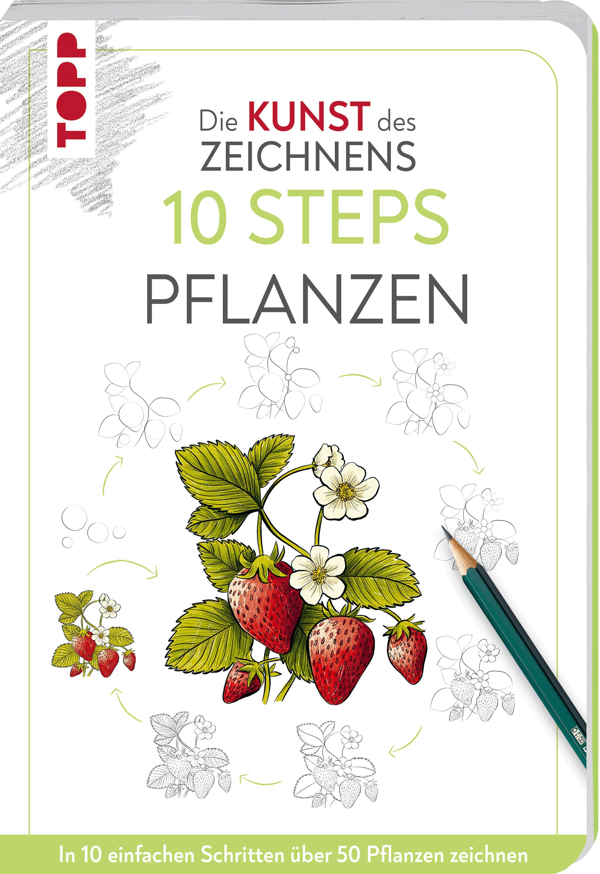 Vorderes Coverbild Die Kunst des Zeichnens 10 Steps - Pflanzen