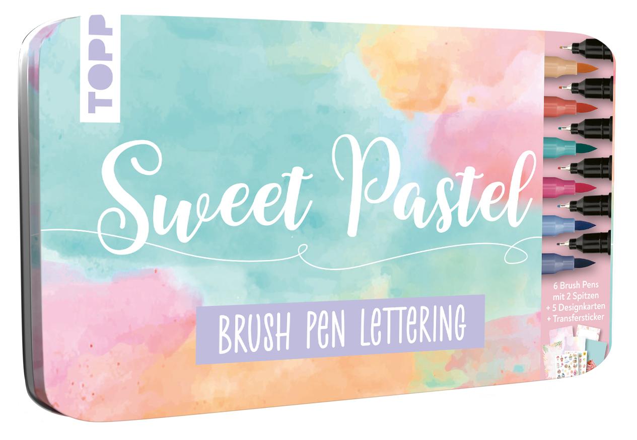 Vorderes Coverbild Brush Pen Lettering Designdose Sweet Pastel
