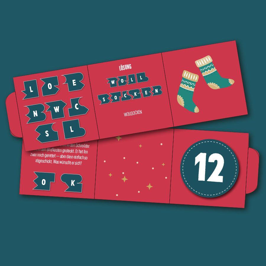 Beispielinhalt (Bild) Der Kopfnussknacker - Rätsel-Adventskalender