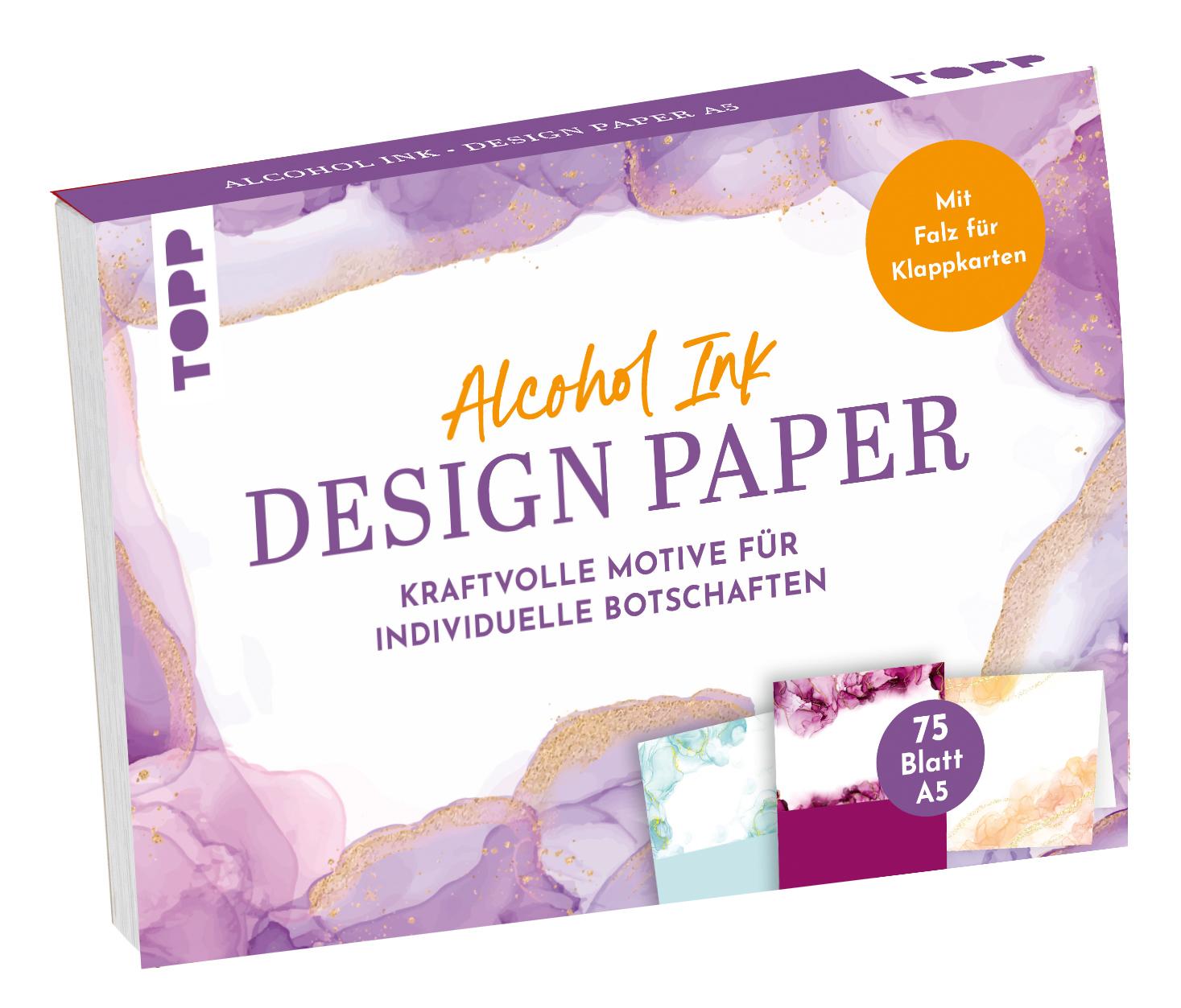 Vorderes Coverbild Design Paper DIN A5 Alcohol Ink