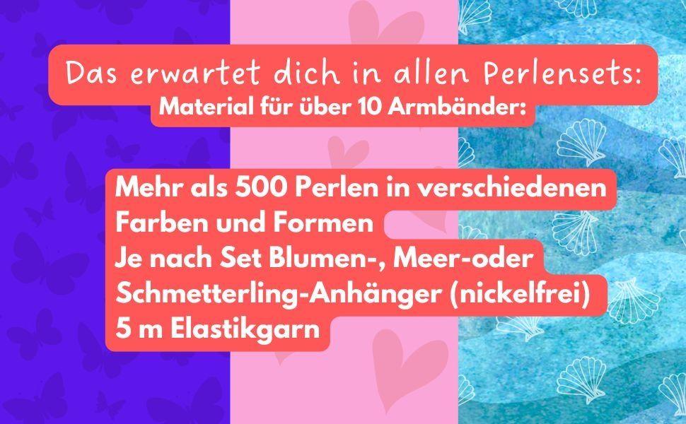 Beispielinhalt (Bild) Perlenset Schmetterling