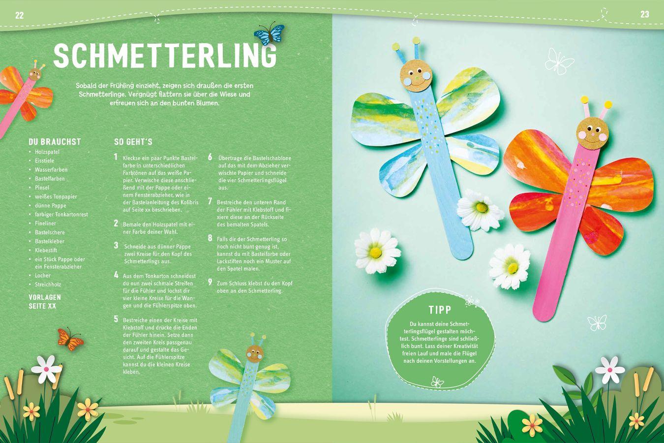 Beispielinhalt (Bild) Mein tierisches Bastelbuch um die Welt