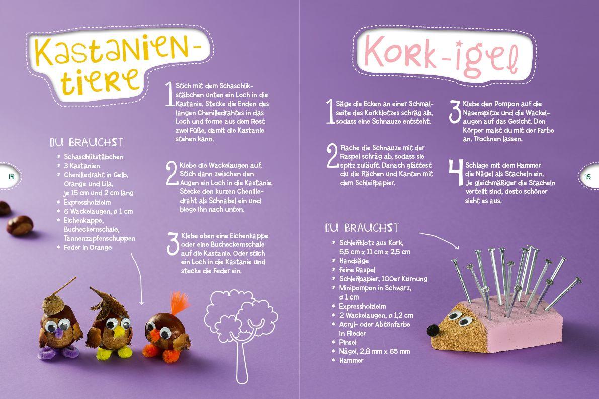 Beispielinhalt (Bild) Das große Bastelbuch für die Allerkleinsten Naturmaterial