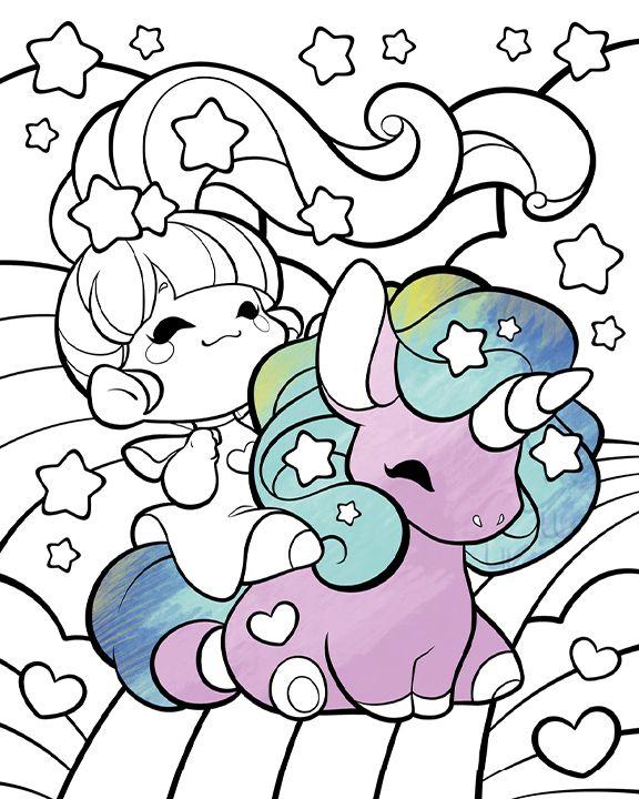 Beispielinhalt (Bild) Manga Chibi Ausmalbuch
