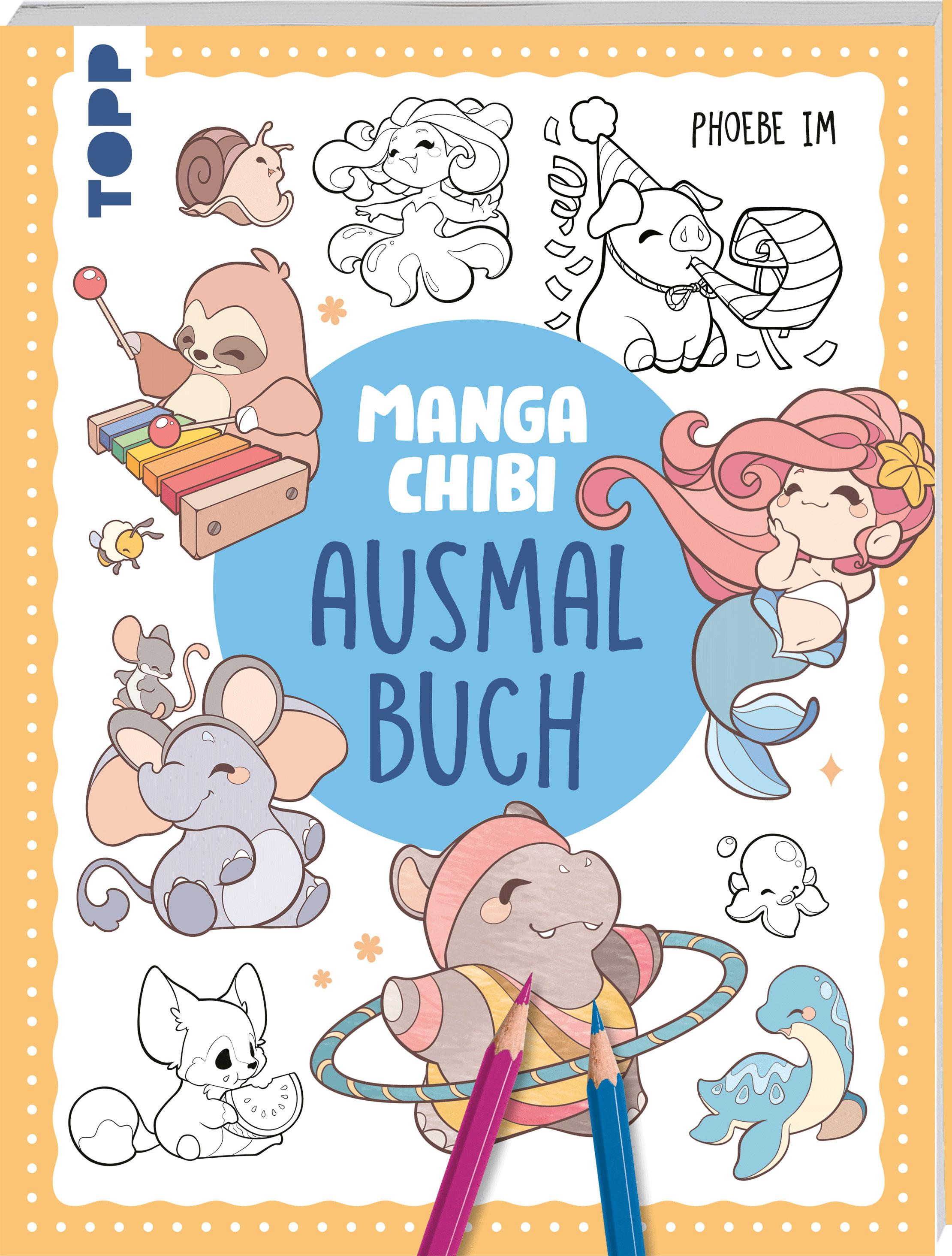Vorderes Coverbild Manga Chibi Ausmalbuch